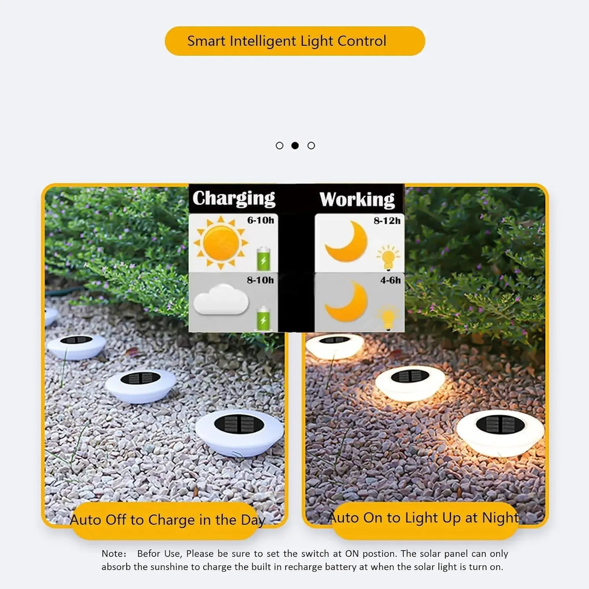Outdoor Solar Pathway Lights IP65 Rated LED Landscape Lighting