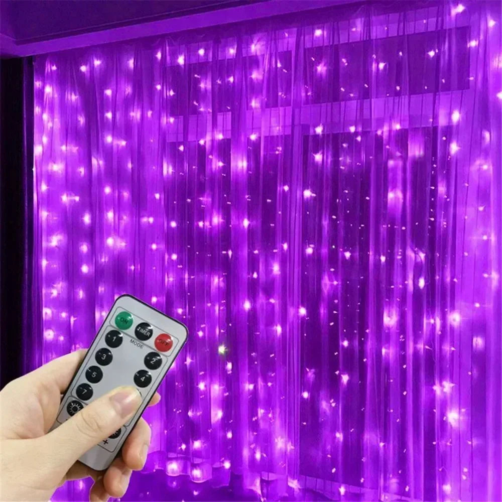 6x3M LED USB Curtain String Fairy Lights Christmas Garland