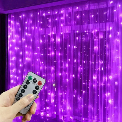 6x3M LED USB Curtain String Fairy Lights Christmas Garland