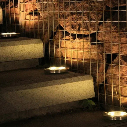 Solar Lights Outdoor 8/20LEDs Disk Underground Lamp Spotlight