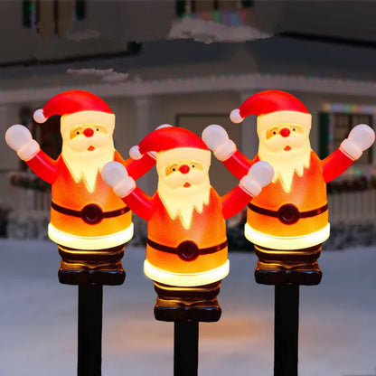 Christmas Santa Claus Pathway Lights Garden Stake Lights