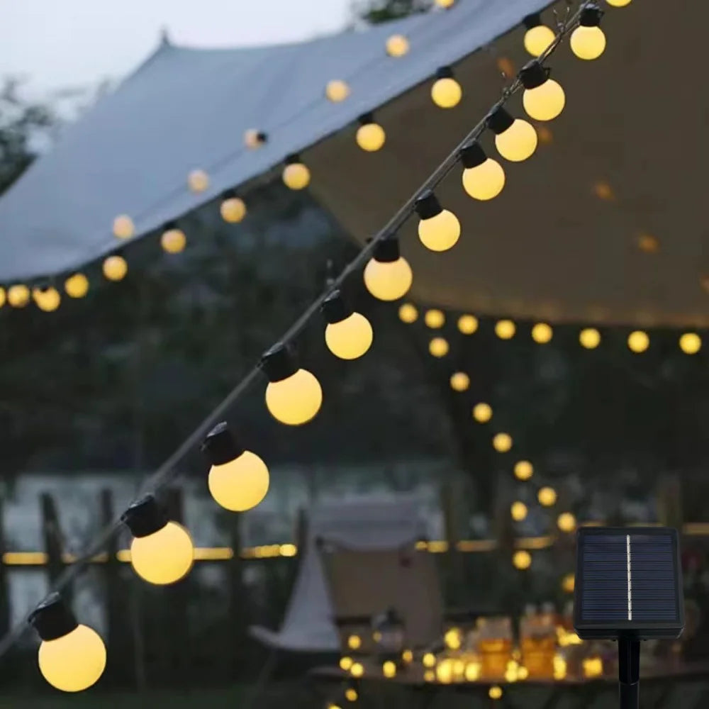 Solar Globe String Lights LED Outdoor Waterproof Fairy Lights