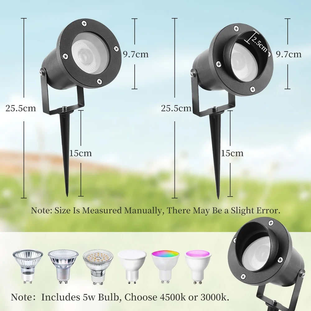 Outdoor Lawn Light IP65 Waterproof GU10 Replaceable Bulb Spot Light