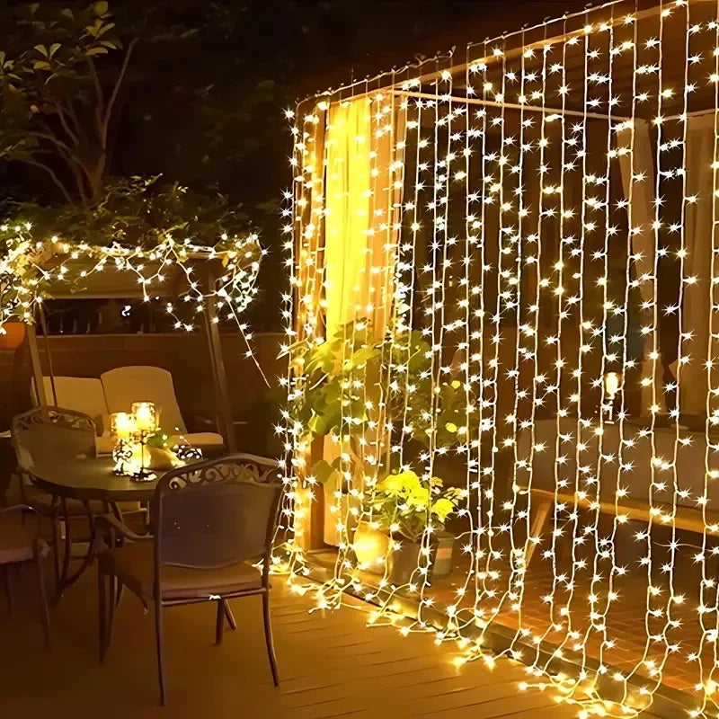 6x3M LED USB Curtain String Fairy Lights Christmas Garland