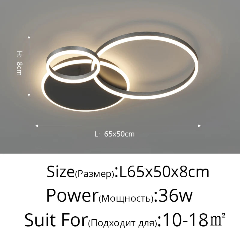 Modern Round Design Ceiling Lights  Circle Rings Lighting