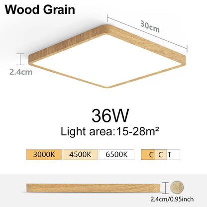 MARPOU 2.4cm Ultra thin led ceiling light Square