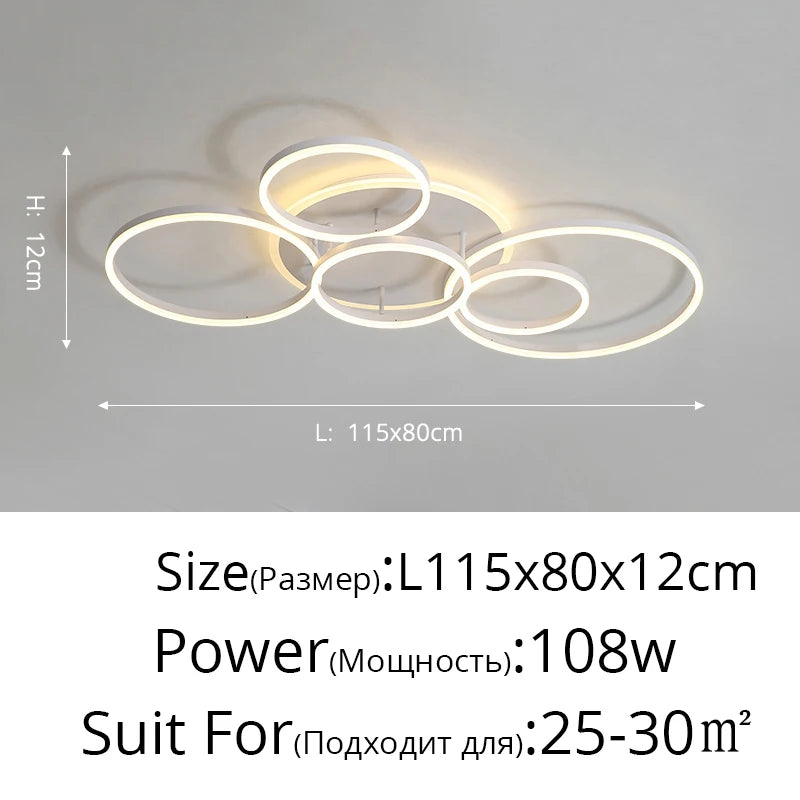 Modern Round Design Ceiling Lights  Circle Rings Lighting