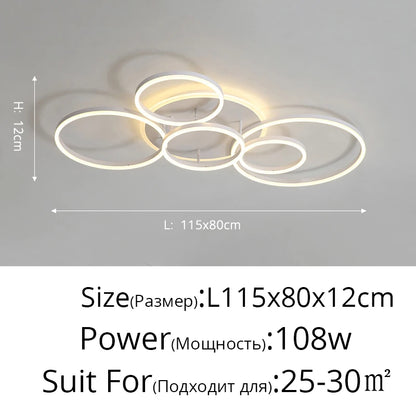 Modern Round Design Ceiling Lights  Circle Rings Lighting