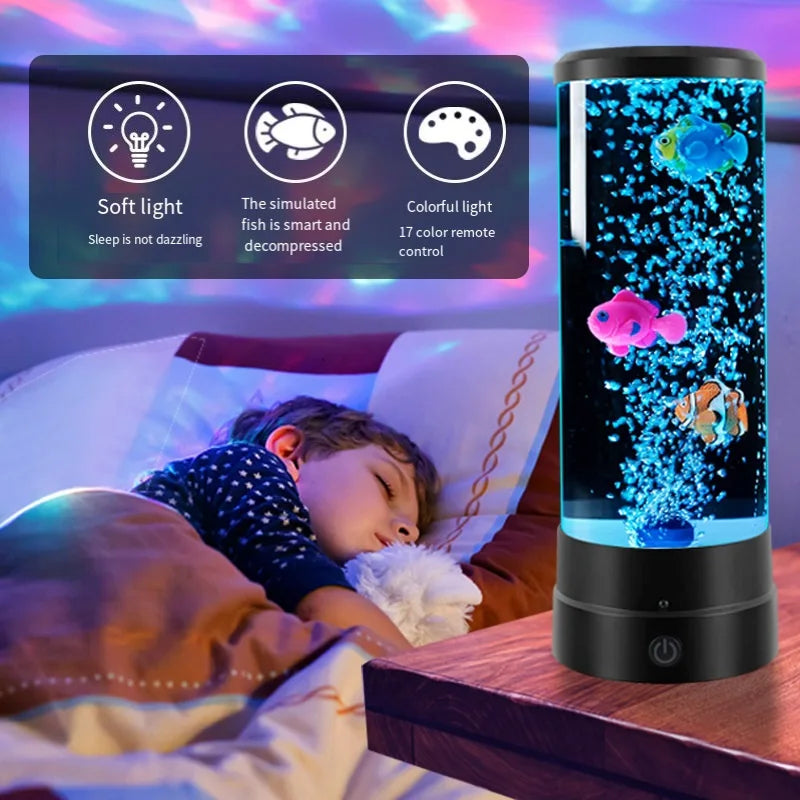 LED Fish Lamp Ambient Night Light Remote Control