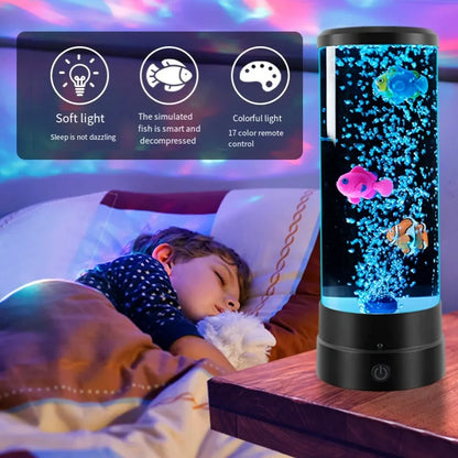 LED Fish Lamp Ambient Night Light Remote Control