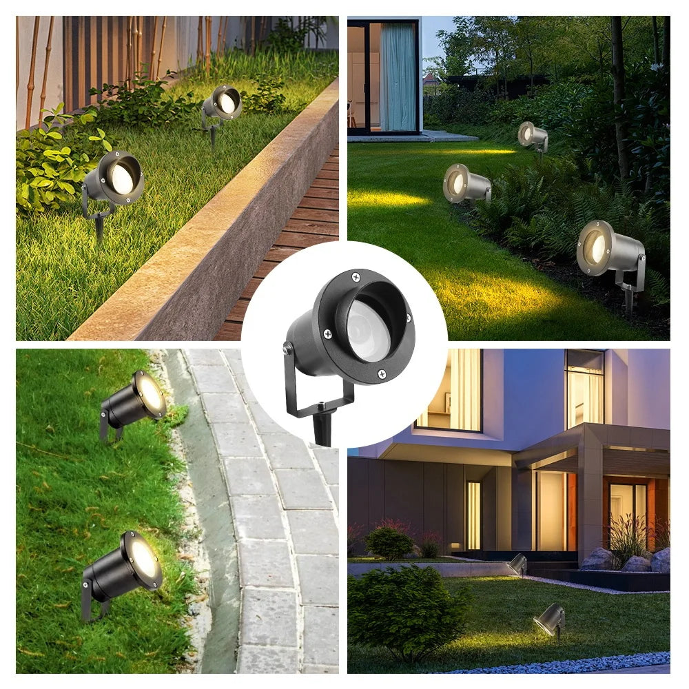 Outdoor Lawn Light IP65 Waterproof GU10 Replaceable Bulb Spot Light