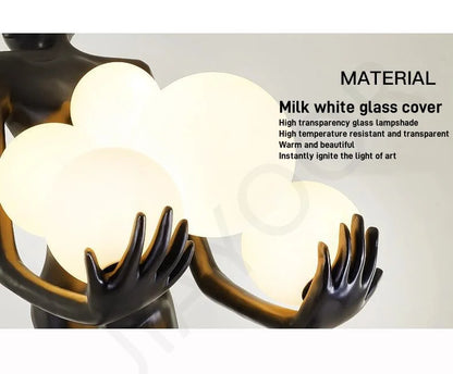 Nordic Humanoid Floor Lamp Sculpture Design Exhibition Lamp