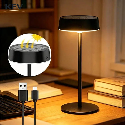 KFV LED Desk Lamp Solar Light Table Lamp Bedroom Camping
