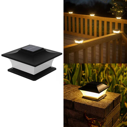 Solar - Powered Outdoor Pillar Lights with Auto On/Off, LED
