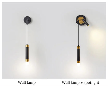 LED Wall Lamp Nordic Double Head Adjustable Wall Lights
