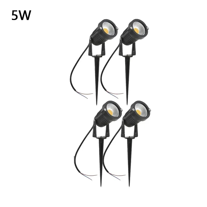 Outdoor Waterproof Spike Garden Path Green Spotlights