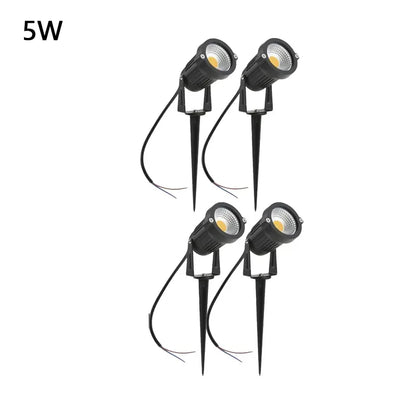 Outdoor Waterproof Spike Garden Path Green Spotlights