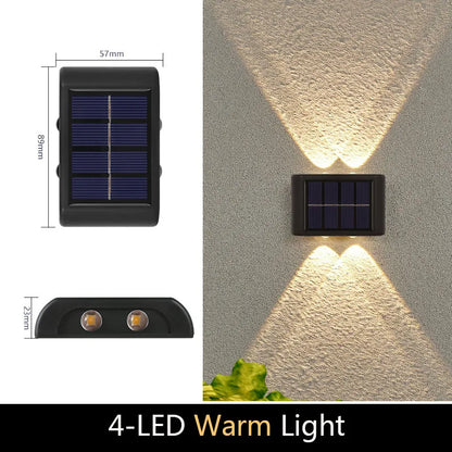 LED Solar Lamp Up and Down Illuminated Solar Wall Light