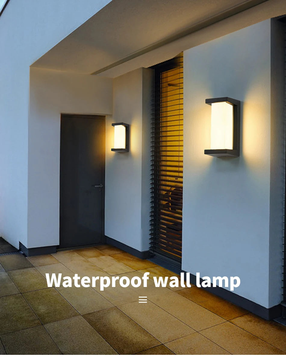 LED Outdoor Wall Lamp Waterproof IP65 Radar Sensor Ligthing