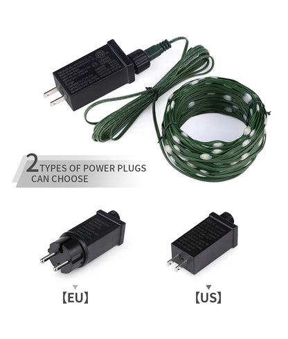 24V LED Christmas lights Green Wire Leather Fairy Lights String