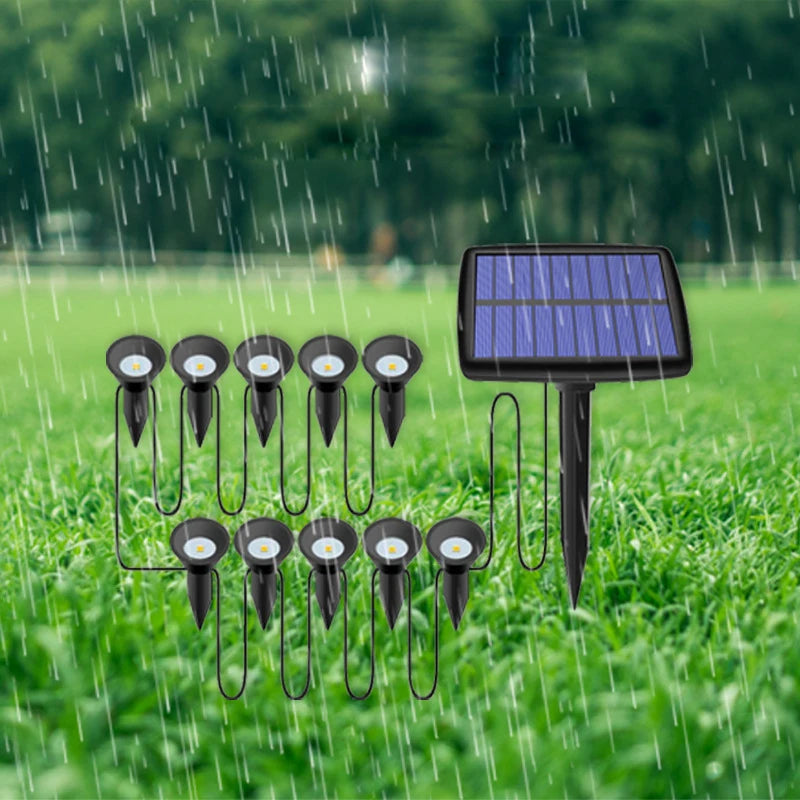 Outdoor Solar Lights Pathway Patio Lawn Ground Lamp