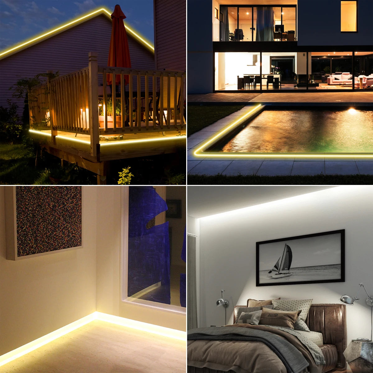 110V 220V Cob LED Tape Outdoor Waterproof Christmas Decor