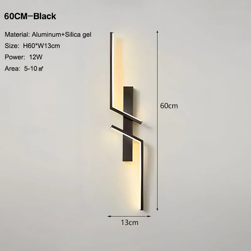 Long Strip LED Wall Lamps for Bedroom Living Room Indoor
