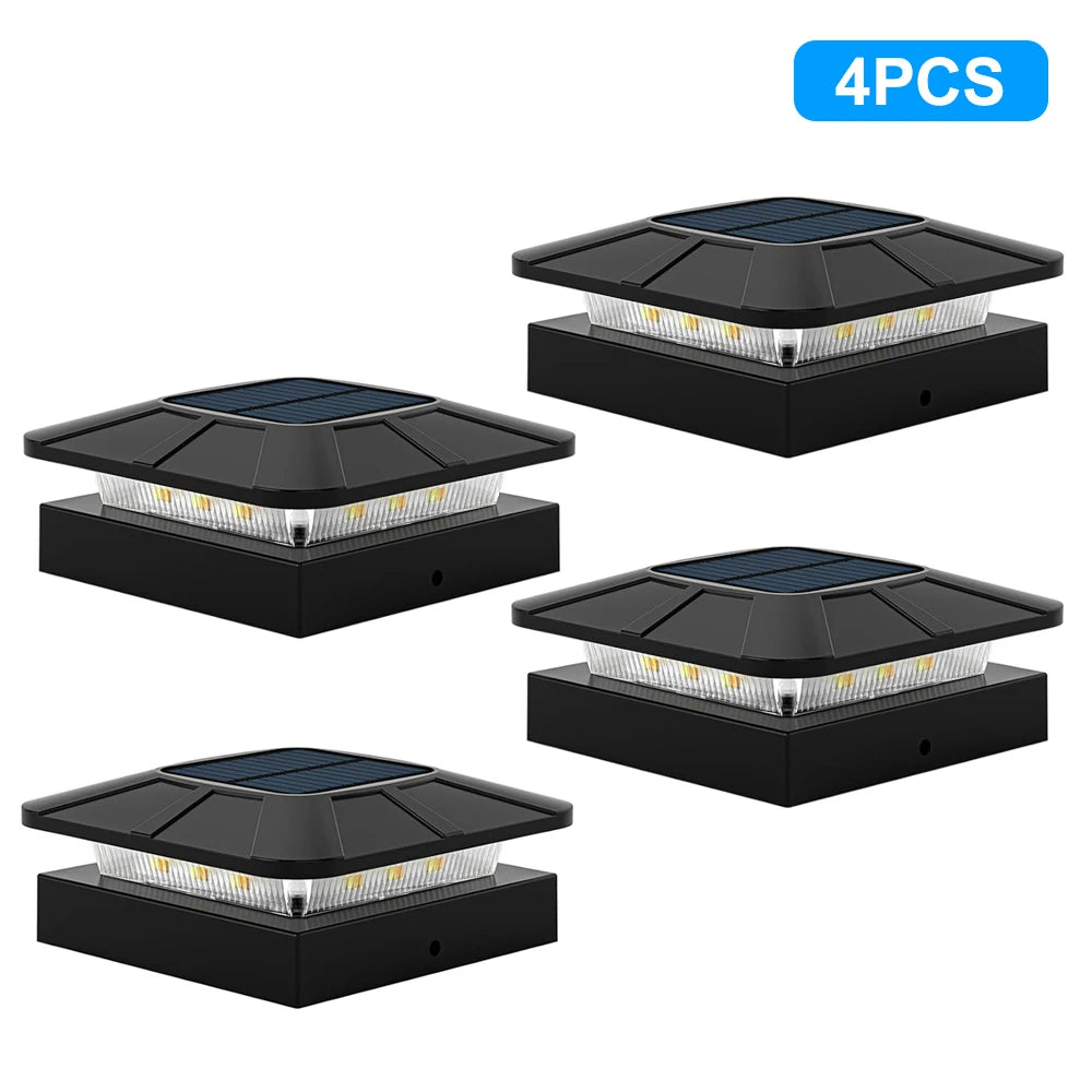Solar Post Cap Lights Outdoor Waterproof LED Deck Lights
