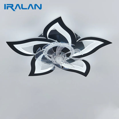IRALAN Ceiling Fan with Lights Modern Dimmable Flower Shape