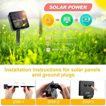Leds Solar Garden Crystal Lights, Outdoor Lawn Lights