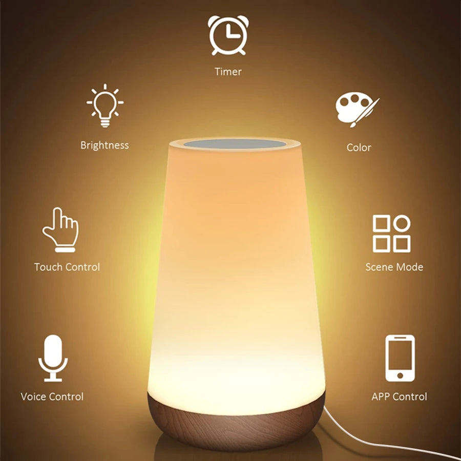 Tuya WiFi Smart Table Lamp Dimmable App Voice Control