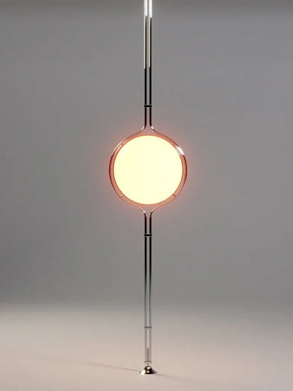 Nordic Floor Lamp Chrome Metal White Acrylic Ball Lamp