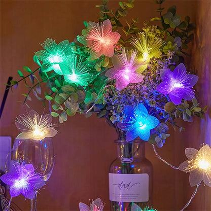 LED Fiber Optic Fairy Light Battery Powered Garland Lights