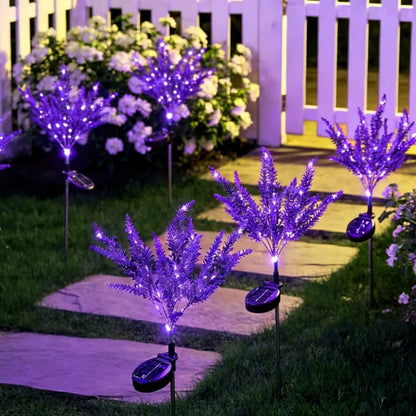 1PC Solar Lavender Flower Lights Purple LED Waterproof Decorative