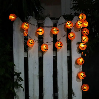 Halloween Pumpkin Lantern Solar String Lights Outdoor