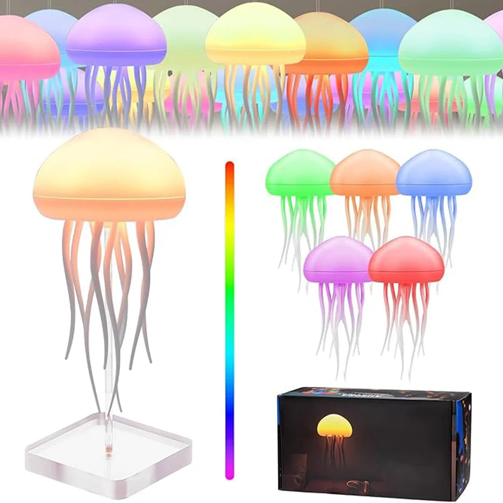 Jellyfish Cartoon LED Nihgt Light Voice Control Gradient