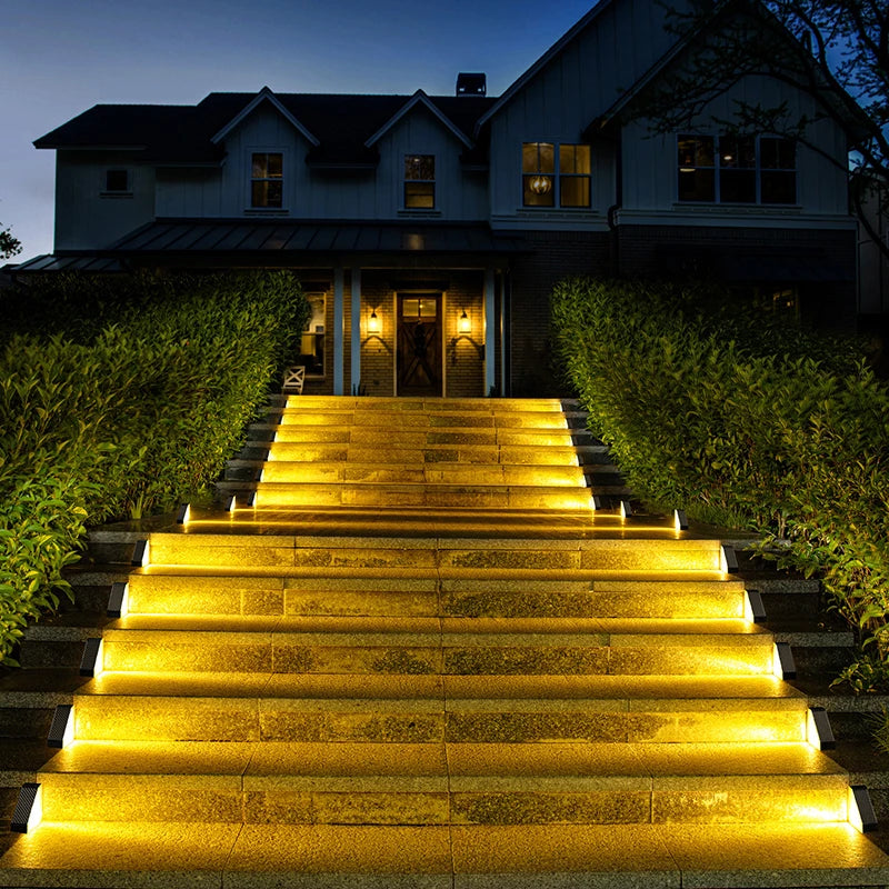 Solar-Powered Step Lights, Outdoor Stair Lights, Step Lights