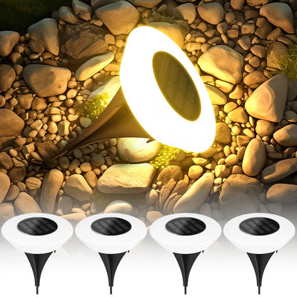 1/4 PCS Solar Ground Lights, Cool White/Warm IP65