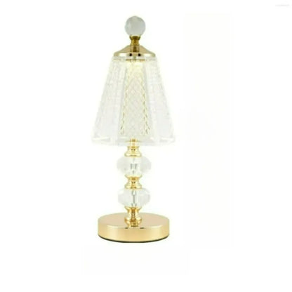 Retro Rechargeable Led Light Crystal Wireless Table Lamp