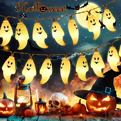 1pc Ghost Pendant for Halloween Decor, Battery Powered