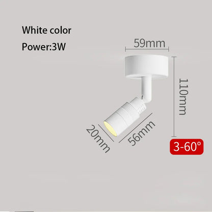 3-60 Degree Adjustable Angle Beam Led Spotlight