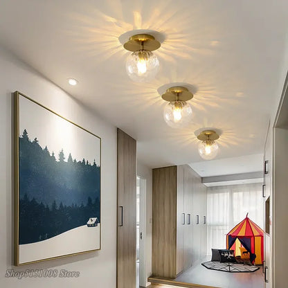 Round ball Glass Ceiling Lamps Modern Cheap