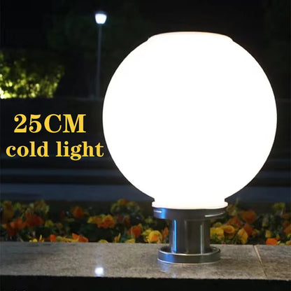 LED Ball Solar Outdoor Light Stainless Steel Solar Post Light