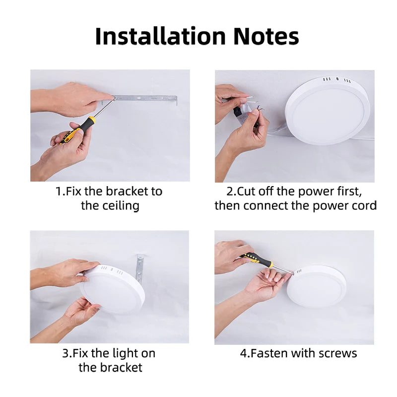 Led Ceiling Lights Fixture 110V 220V Ultra Thin Panel Lamp