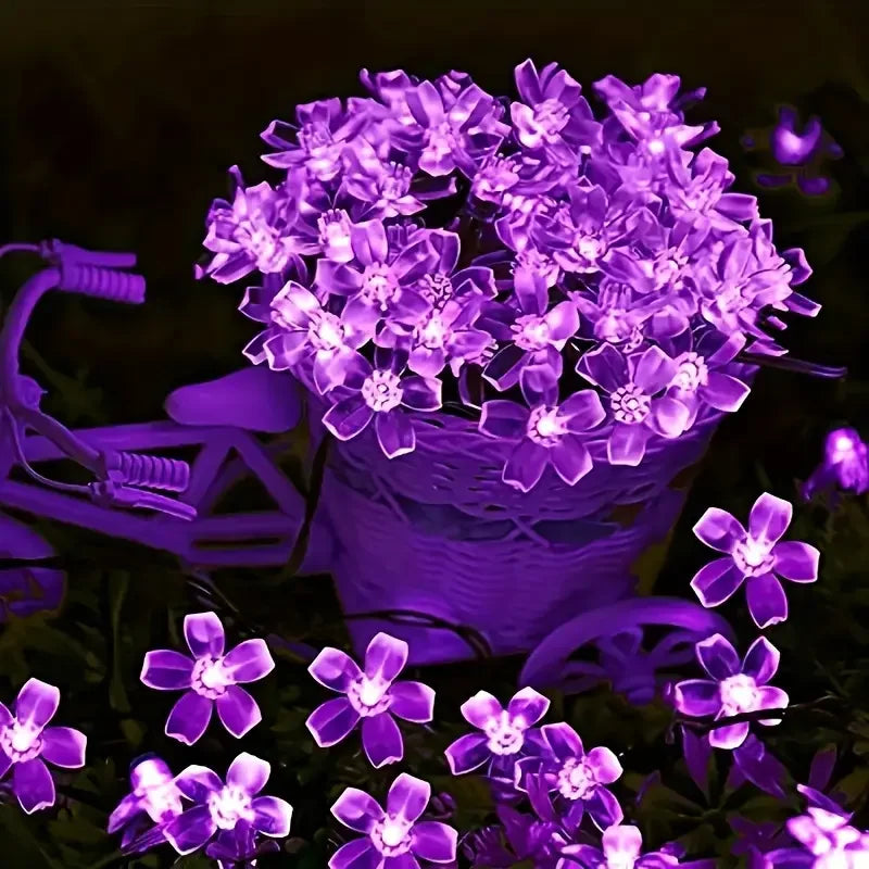 Solar Cherry Blossom Garden Blossom Lights Garlands