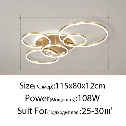 Modern Round Design Ceiling Lights  Circle Rings Lighting