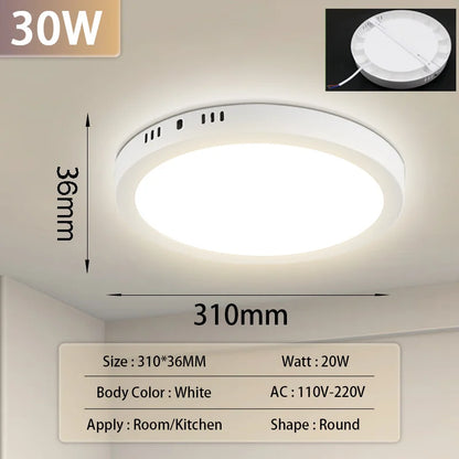 Led Ceiling Lamp 110-265V Ultra Thin Panel Led Light