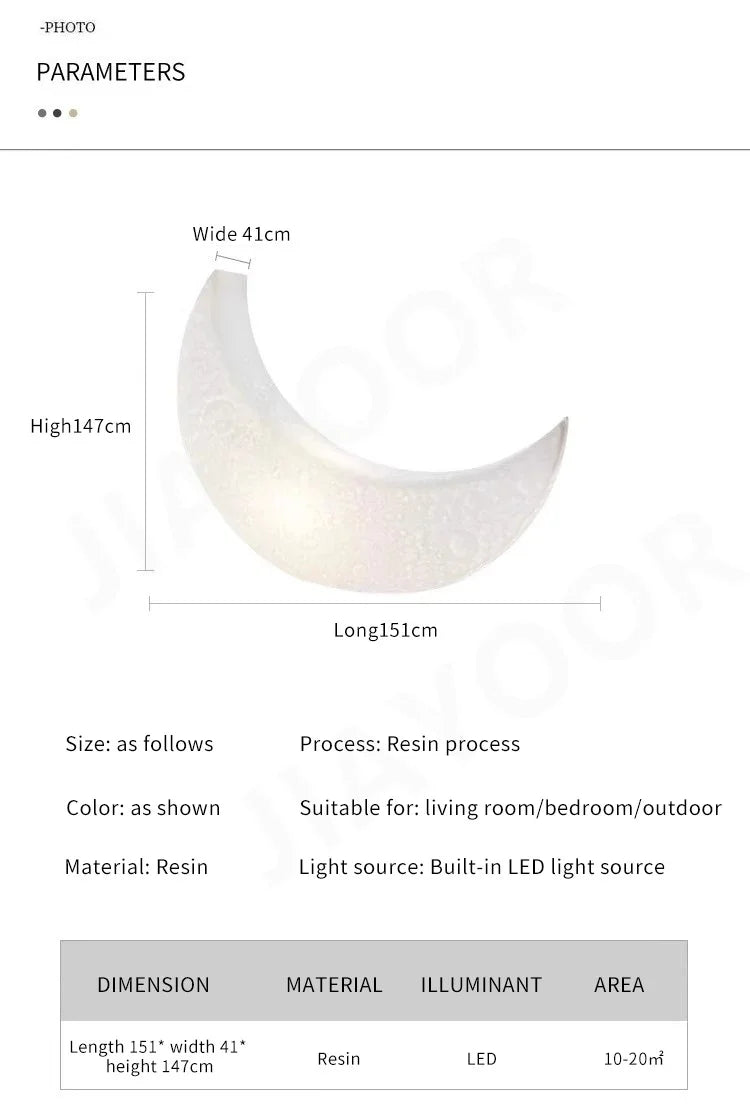 Moon Lamp Floor Lamp Lounge Chair Creative Romantic Design