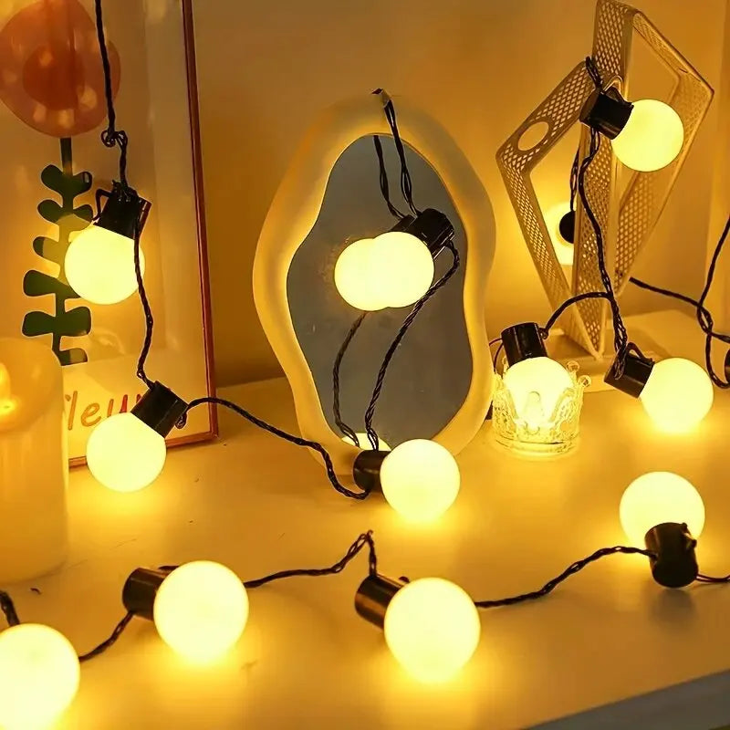 1PC LED Solar Light String Outdoor White Balls Decoration Lights