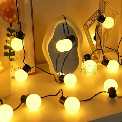 1PC LED Solar Light String Outdoor White Balls Decoration Lights